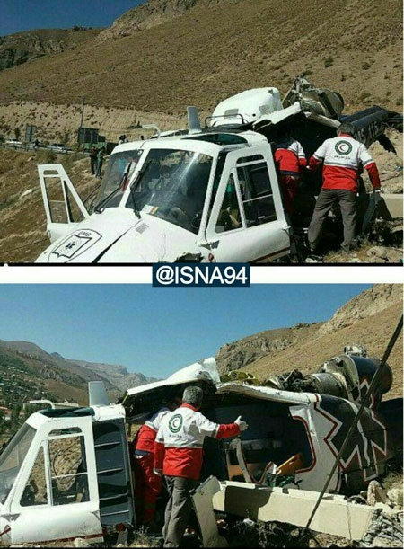 سقوط بالگرد اورژانس مازندران